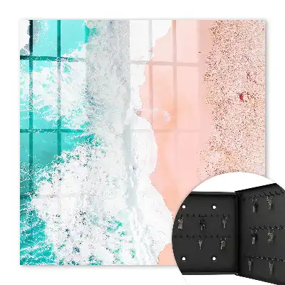 Océan et plage de sable rose