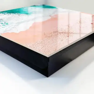 Océan et plage de sable rose