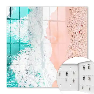 Océan et plage de sable rose