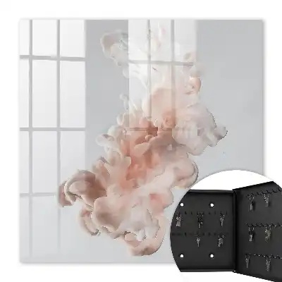 Élégance fluide aux motifs de formes roses et blanches