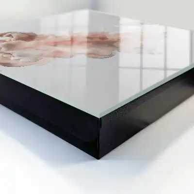 Élégance fluide aux motifs de formes roses et blanches