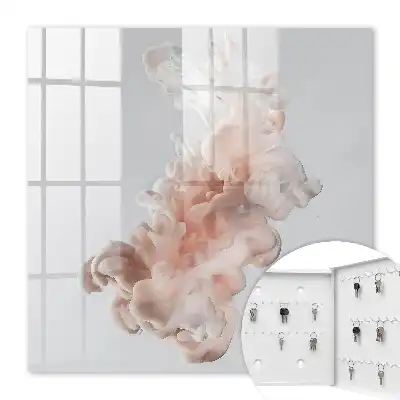 Élégance fluide aux motifs de formes roses et blanches