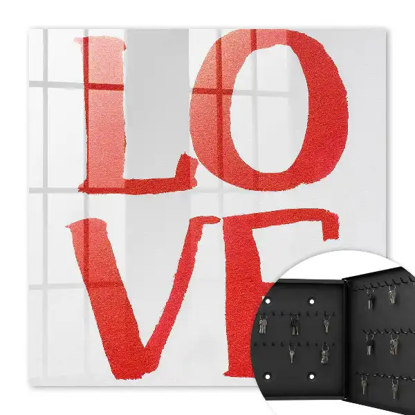 Amour rouge sur fond blanc