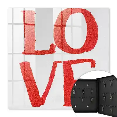 Amour rouge sur fond blanc