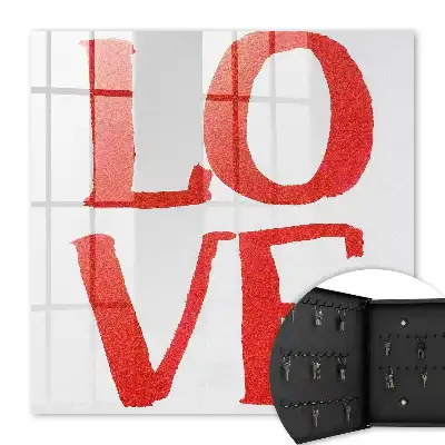 Amour rouge sur fond blanc