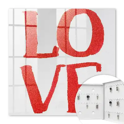Amour rouge sur fond blanc
