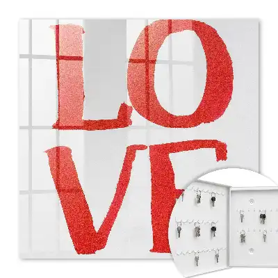 Amour rouge sur fond blanc