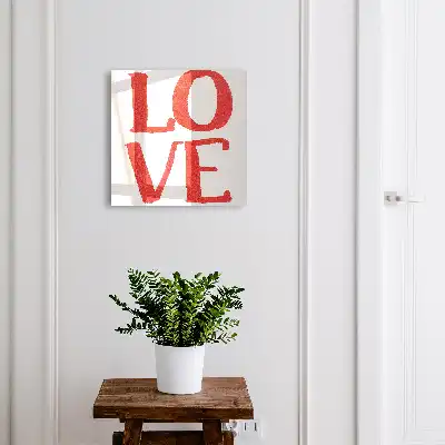 Amour rouge sur fond blanc