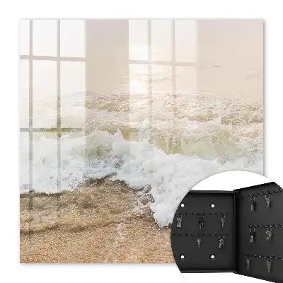 Vague de mer avec rayons de soleil