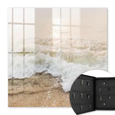 Vague de mer avec rayons de soleil