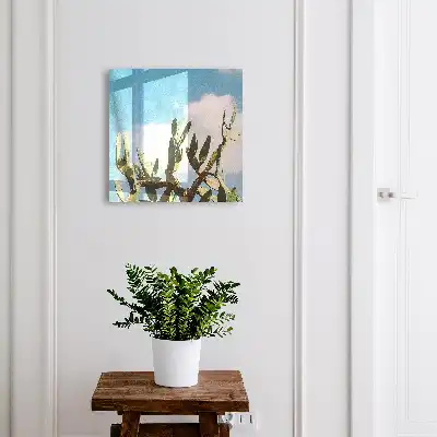 Cactus vert et ciel bleu