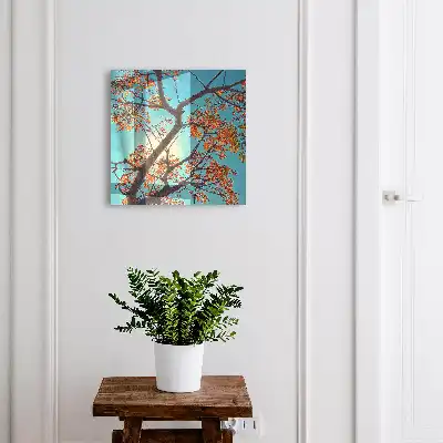 Ciel bleu et arbre d'automne