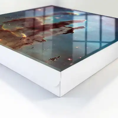 Tableau vision cosmique aux couleurs éclatantes