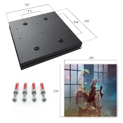 Tableau vision cosmique aux couleurs éclatantes