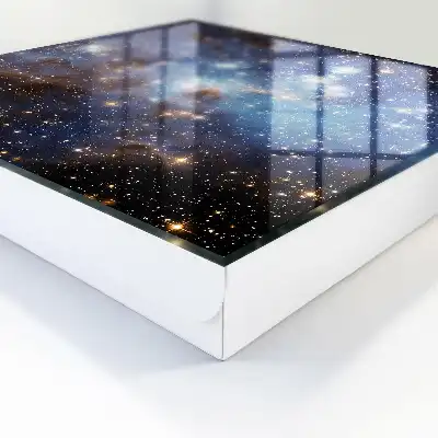 Espace cosmique avec brouillard bleu