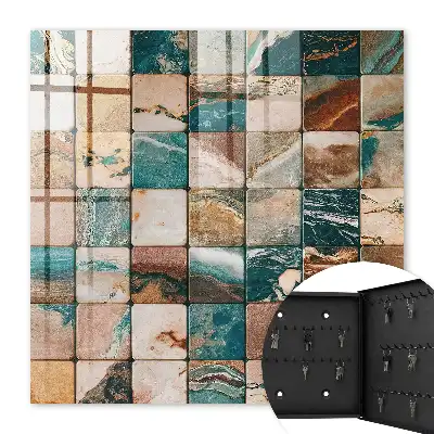 Motifs mosaïque turquoise ton sur ton