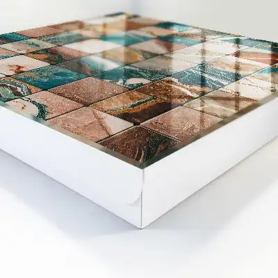 Motifs mosaïque turquoise ton sur ton