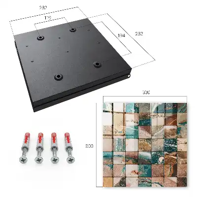 Motifs mosaïque turquoise ton sur ton