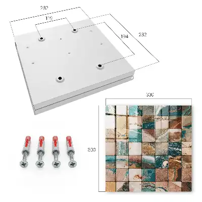 Motifs mosaïque turquoise ton sur ton