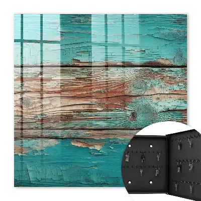 Bois turquoise avec des éclats