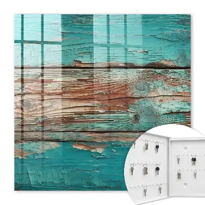 Bois turquoise avec des éclats