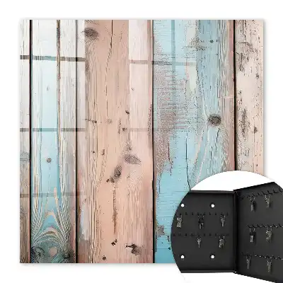 Objets en bois aux couleurs pastel