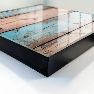 Objets en bois aux couleurs pastel