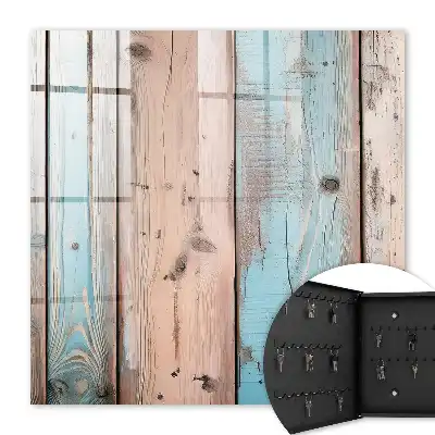 Objets en bois aux couleurs pastel