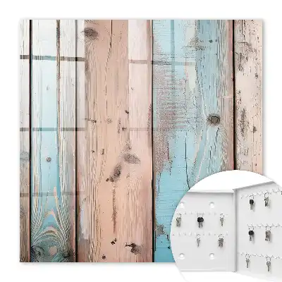 Objets en bois aux couleurs pastel