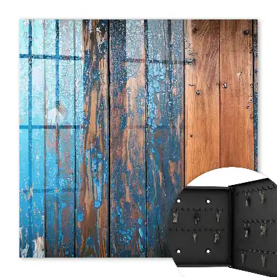 Texture boisée avec peinture bleue