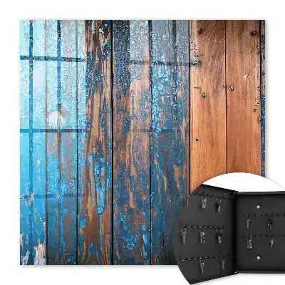 Texture boisée avec peinture bleue