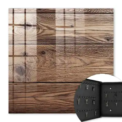 Motif décoratif en bois à grain naturel