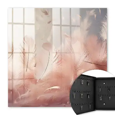 Motif plumes pastel