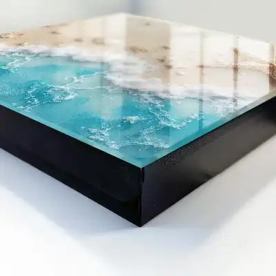 Plage d'été avec mer bleue