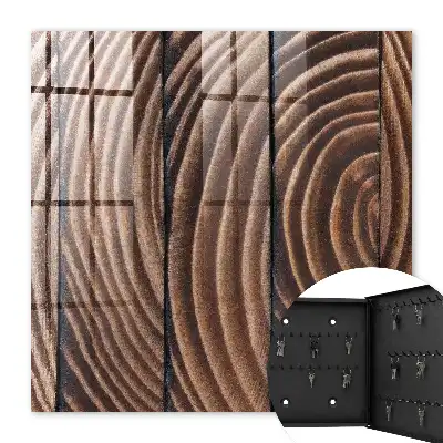 Décoration murale Vagues de bois aux teintes chaudes