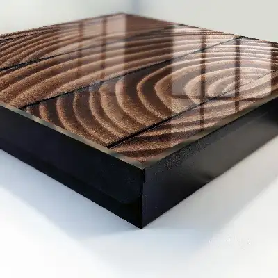 Décoration murale Vagues de bois aux teintes chaudes