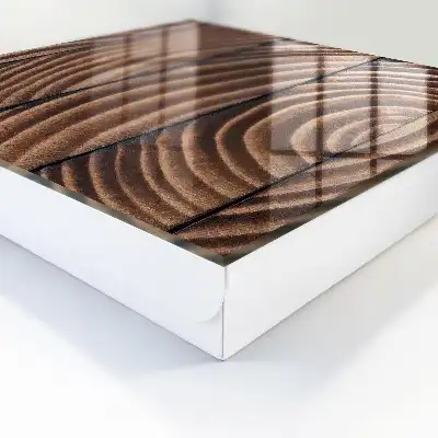 Décoration murale Vagues de bois aux teintes chaudes
