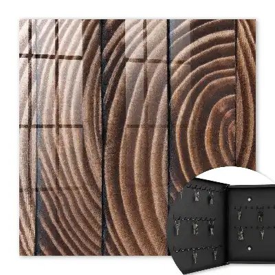 Décoration murale Vagues de bois aux teintes chaudes