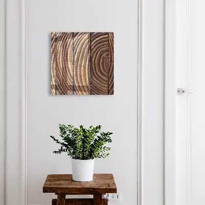 Décoration murale Vagues de bois aux teintes chaudes