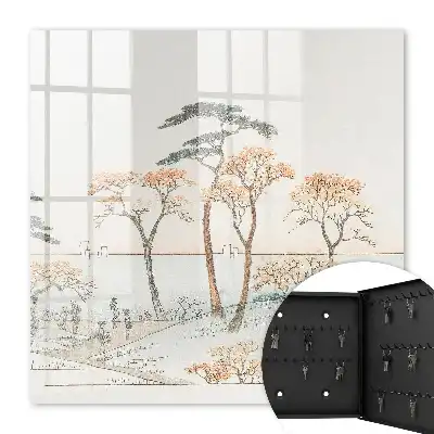 Un paysage japonais aux couleurs délicates