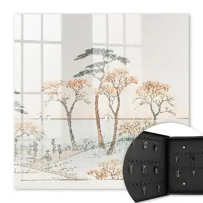 Un paysage japonais aux couleurs délicates