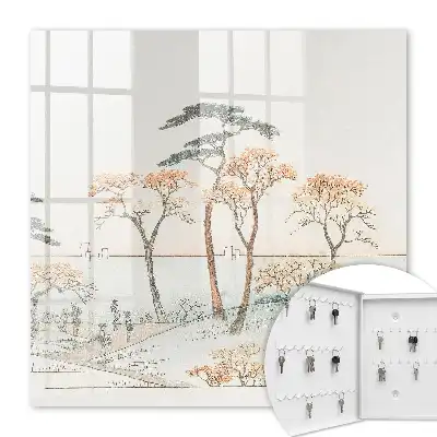 Un paysage japonais aux couleurs délicates