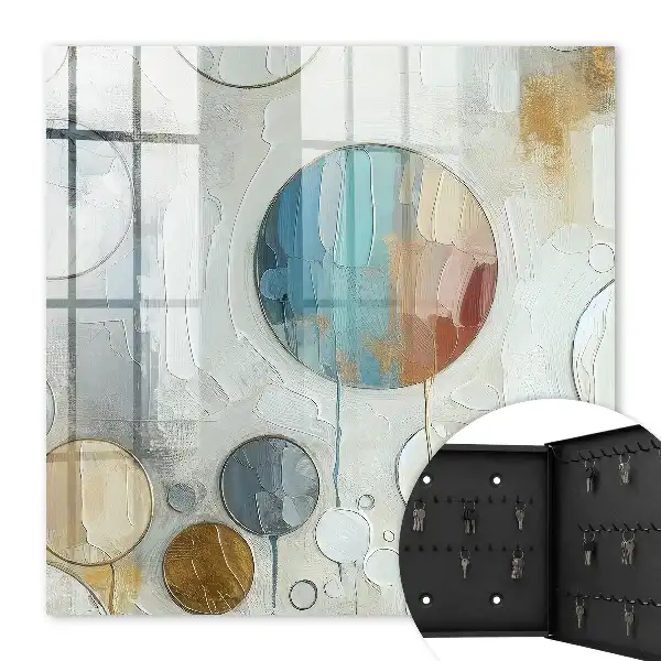 Composition circulaire aux couleurs pastel