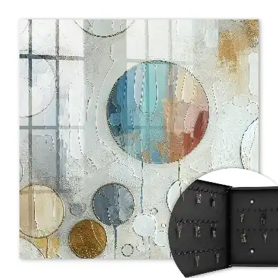 Composition circulaire aux couleurs pastel