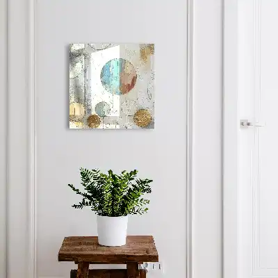 Composition circulaire aux couleurs pastel