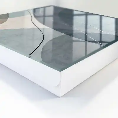 Tableau abstrait bleu gris