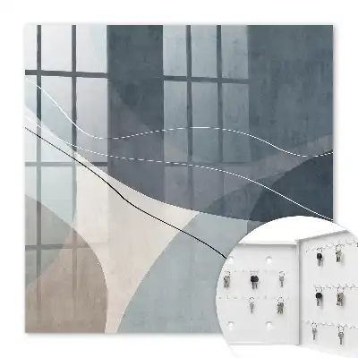 Tableau abstrait bleu gris