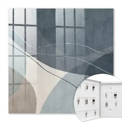 Tableau abstrait bleu gris
