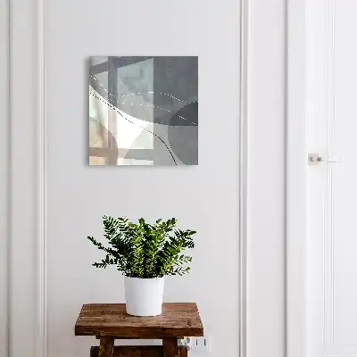 Tableau abstrait bleu gris