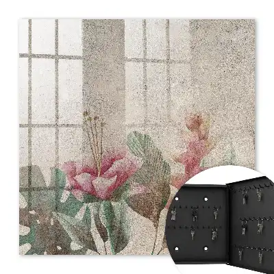 Élégance botanique sur fond texturé